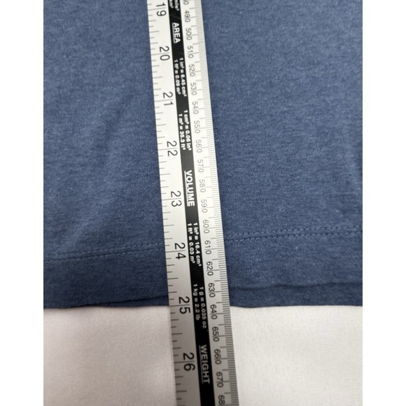 Banana Republic Luxe Touch Henley Shirt Mens M Blue Long Sleeve Performance - Picture 5 of 8